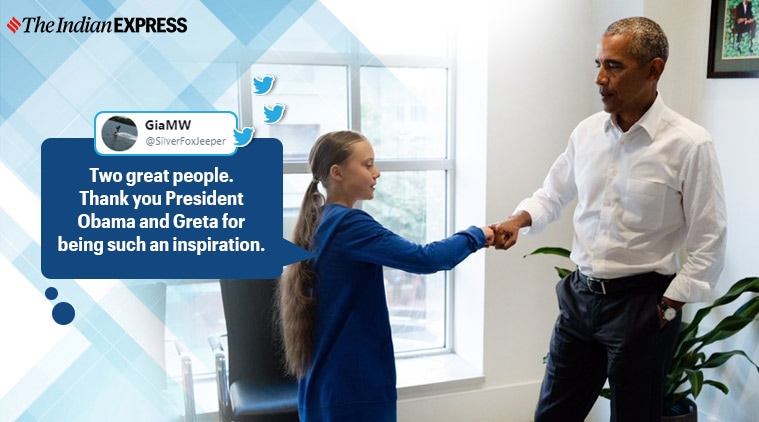 barack obama meets greta thunberg, greta thunberg interview, greta thunberg climate change, climate change speech, trevor noah, twitter reactions