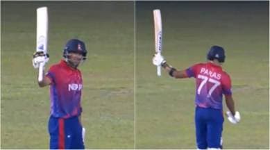 Paras Khadka, Paras Khadka T20I century, First Nepal T20I century, Nepal vs Singapore T20I, Singapore vs Nepal T20I, Paras Khadka T20I records, Century by captain while chasing T20I, Highest second wicket partnership T20I