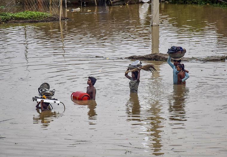 Bihar rains, Patna rains, Patna flooding, weather forecast, weather today, Nitish kumar, Weather news, Indian Express