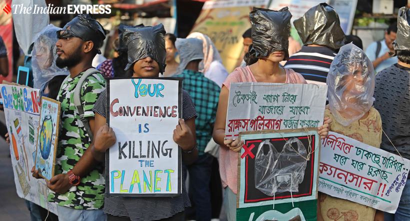 plastic ban, Gandhi Jayanti, single-use plastic usage, use of plastic, Indian express