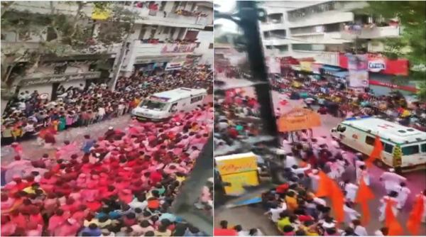 ganesh chaturthi, ganesh visharjan, pune ganesh chaturthi, lakshmi road pune ganesh visharjan, ganesh visharjan make way for ambulance