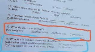 Tamil Nadu politicians raise a furore on Class VI question paper