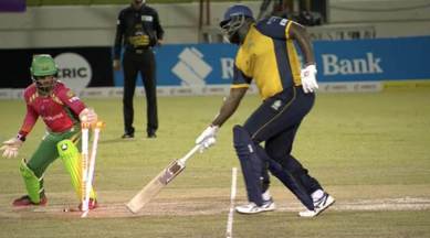Rahkeem Cornwall, Rahkeem Cornwall run out, Rahkeem Cornwall funny run out, Funniest run outs, Rahkeem Cornwall CPL 2019, St Lucia Zouks vs Guyana Amazon Warriors, World's heaviest cricketer, cricket news