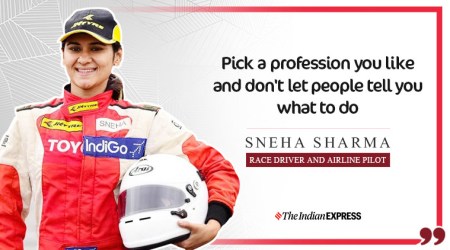 sneha sharma, indianexpress.com, indianexpress, yourswisely video, life positive, good morning messages, racing driver sneha sharma, pilot sneha sharma,