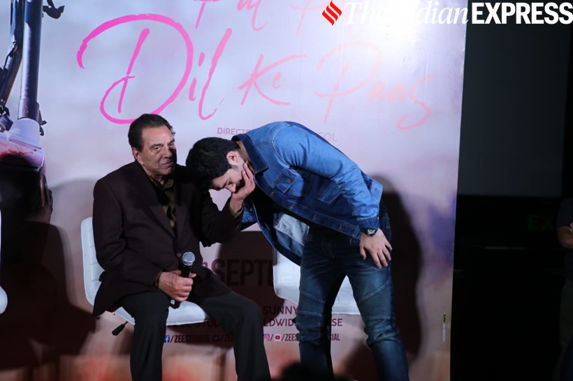 Karan Deol with Dharmendra