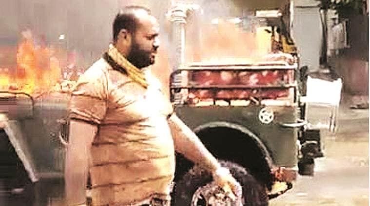 jeep on fire Tiktok, tiktok jeep on fire, Rajkot news, tiktok jeep video, Indian express