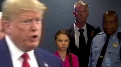 greta thunberg, donald trump, greta UN climate summit, Greta speech, Trump mocks greata, twitter reaction, memes, trending, indian express, indian express news