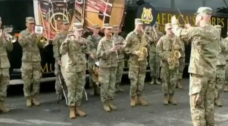 WATCH US Army Band Concludes Joint Defence Exercise By Playing Indian 