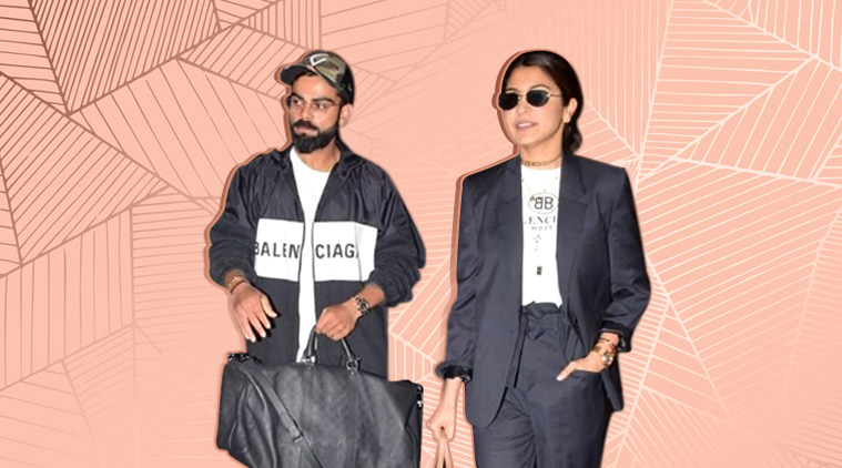 Anushka Sharma and Virat Kohli serve couple fashion goals with twinning  airport look - Video