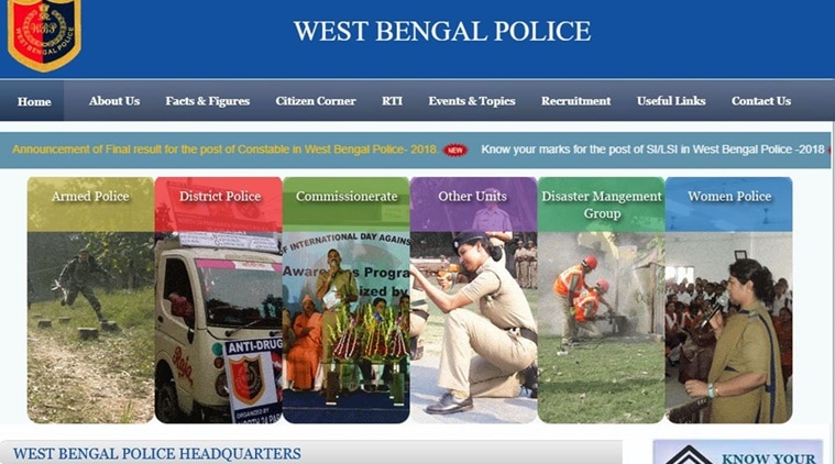West bengal police constable result, WB police constable result 2019, WB constable result, west bengal constable result