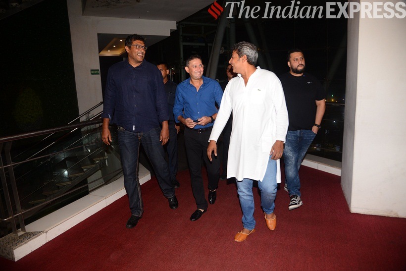 ajit agarkar and ajay jadeja at The Zoya Factor screening