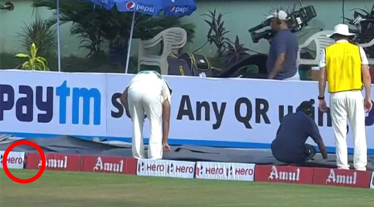 Watch: South Africa fielders lose ball during India Test, giant screen comes to rescue