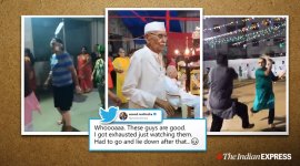 navratri, dandiya, garba, anand mahindra, best dandiya videos, dandiya dad videos, indian express