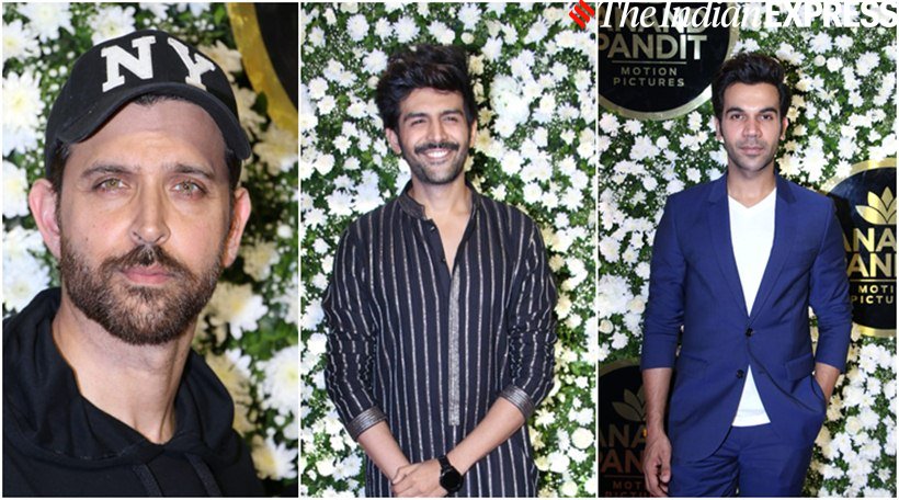 kartik aaryan, hrithik roshan, rajkummar rao at Diwali party