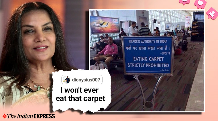Shabana Azmi, Airport Authority of India, AAI, Airport Authority of India responds to Shabana Azmi , Shabana Azmi chennai airport, chennai airport sign, chennai airport pics, Shabana Azmi movies, Shabana Azmi twitter, trending, indian express news