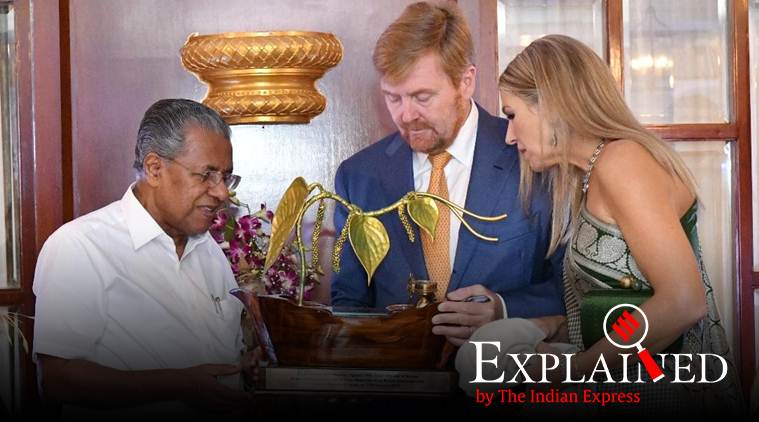 dutch royal couple, dutch royal couple visits kerala, King of the Netherlands, King of the Netherlands in kerala, King of the Netherlands visits kochi, Willem-Alexander, Queen Maxima, express explained, indian express