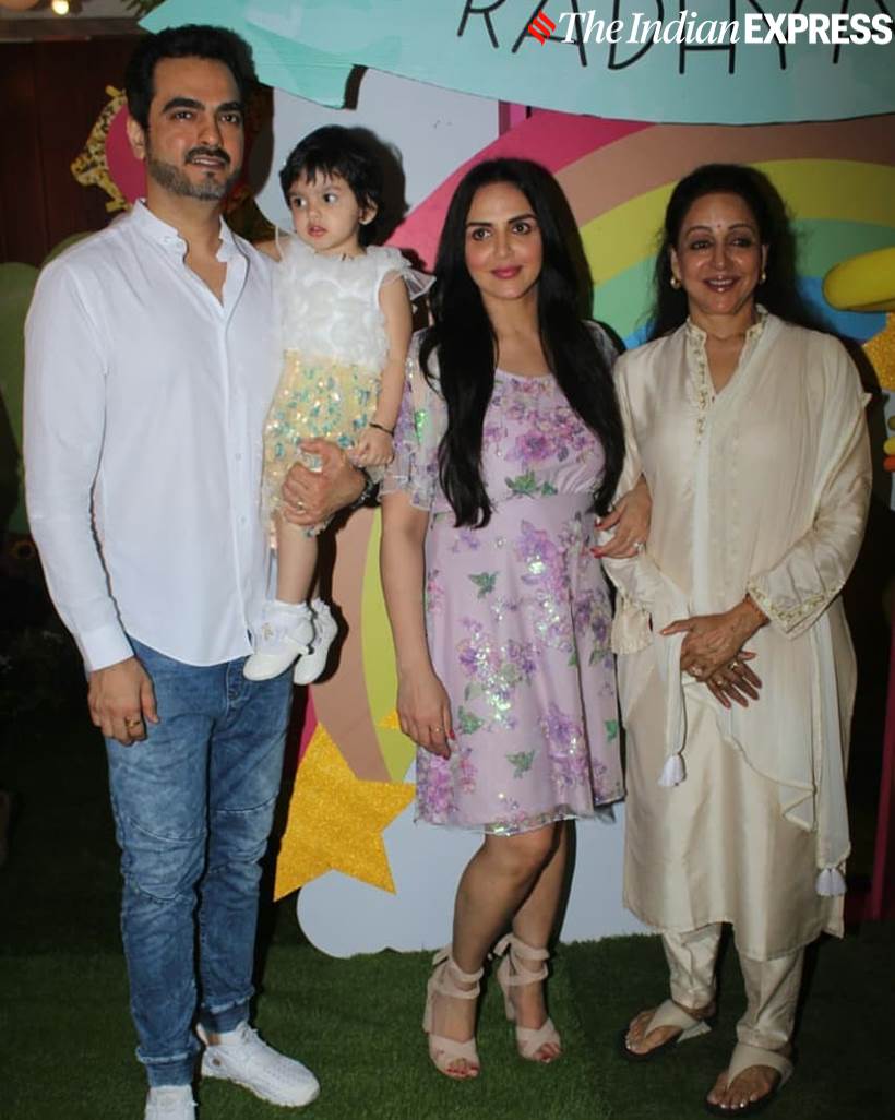 Esha Deol, Bharat Takhtani, Radhya, hema malini