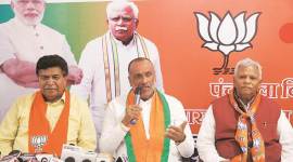 haryana assembly elections, Haryana polls, Haryana BJP, Ambala MP Rattan Lal Kataria, Gian chand, indian express