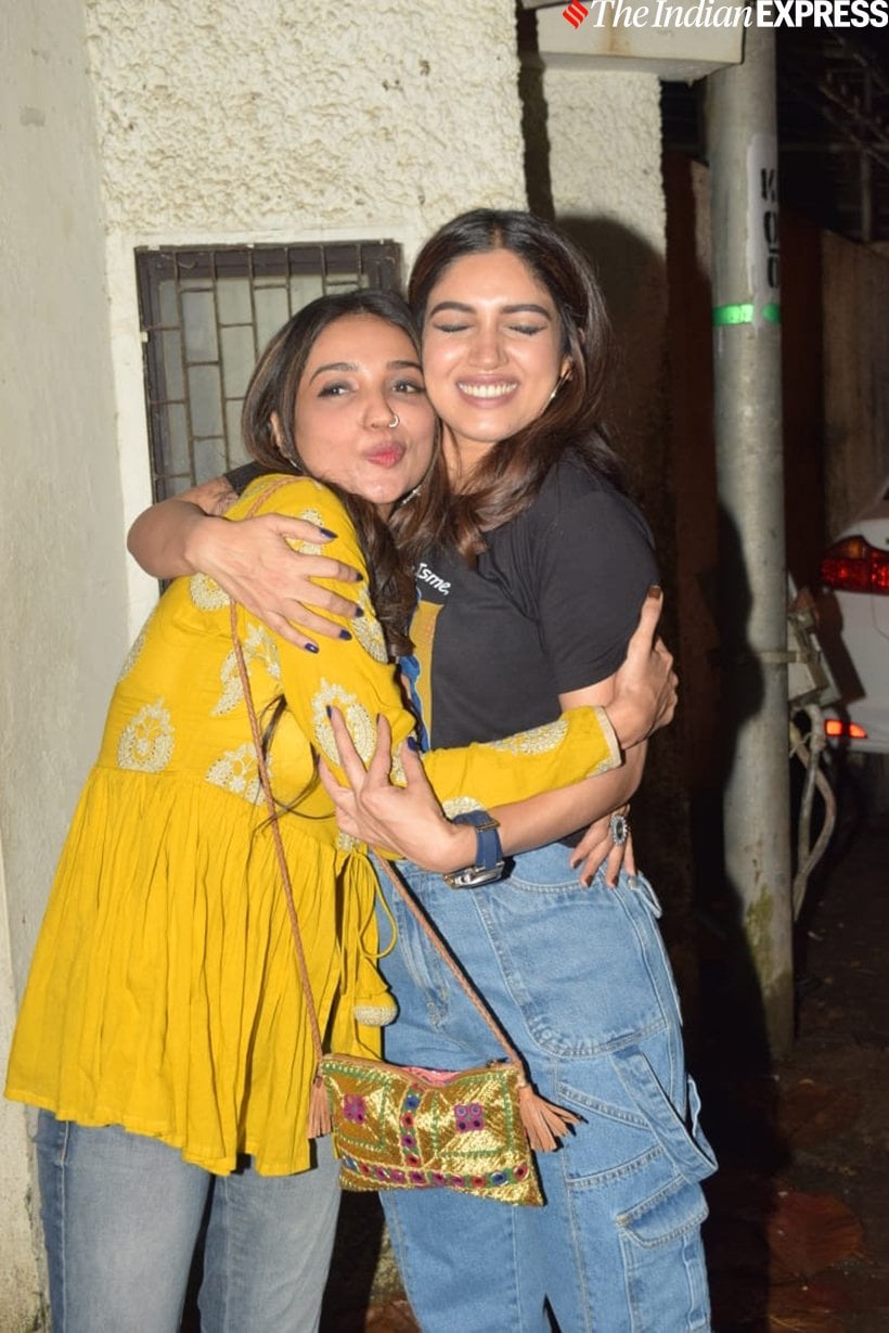 saand ki aankh, saand ki aankh screening, saand ki aankh screening photos, taapsee pannu, bhumi pednekar, shabana azmi, kanika dhillon, bhumi pednekar sister, taapsee pannu films, bhumi pednekar films