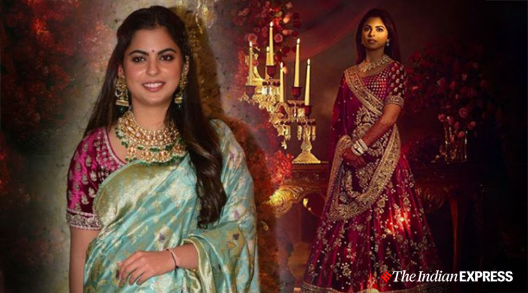 Nita Ambani Mukesh Ambani Xxx Video Sex Hd - Isha Ambani's silk Sabyasachi sari and blouse reminds us of her ...