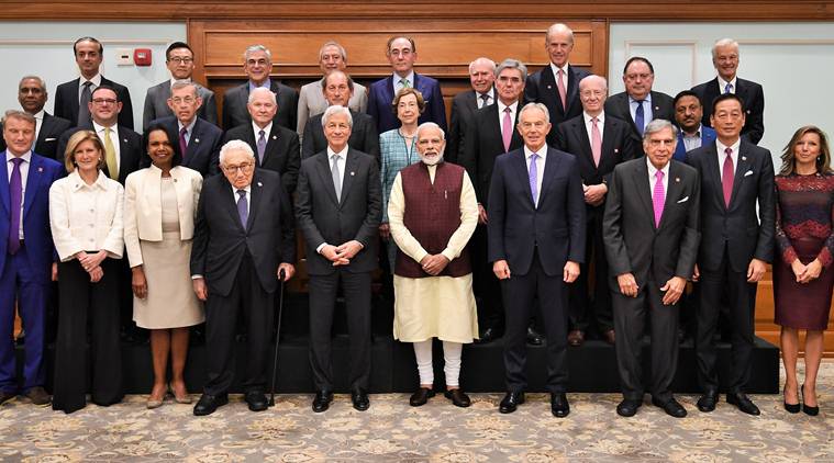 PM Narendra Modi meets JP Morgan International Council members new delhi