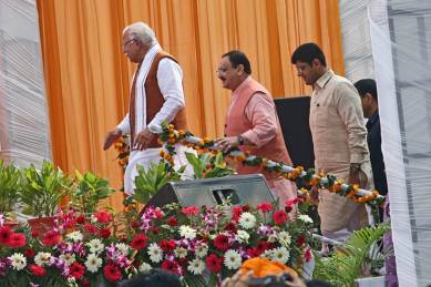 manohar lal khattar, haryana cm, haryana cm manohar lal khattar, haryana cm oath ceremony, manohar lal khattar swearing ceremony, manohar lal khattar swearing ceremony live, manohar lal khattar swearing ceremony live streaming, manohar lal khattar swearing in ceremony, swearing ceremony, swearing ceremony of manohar lal khattar, manohar lal khattar oath,manohar lal khattar oath ceremony, manohar lal khattar oath ceremony live updates, manohar lal khattar shapath grahan samaroh, shapath grahan samaroh