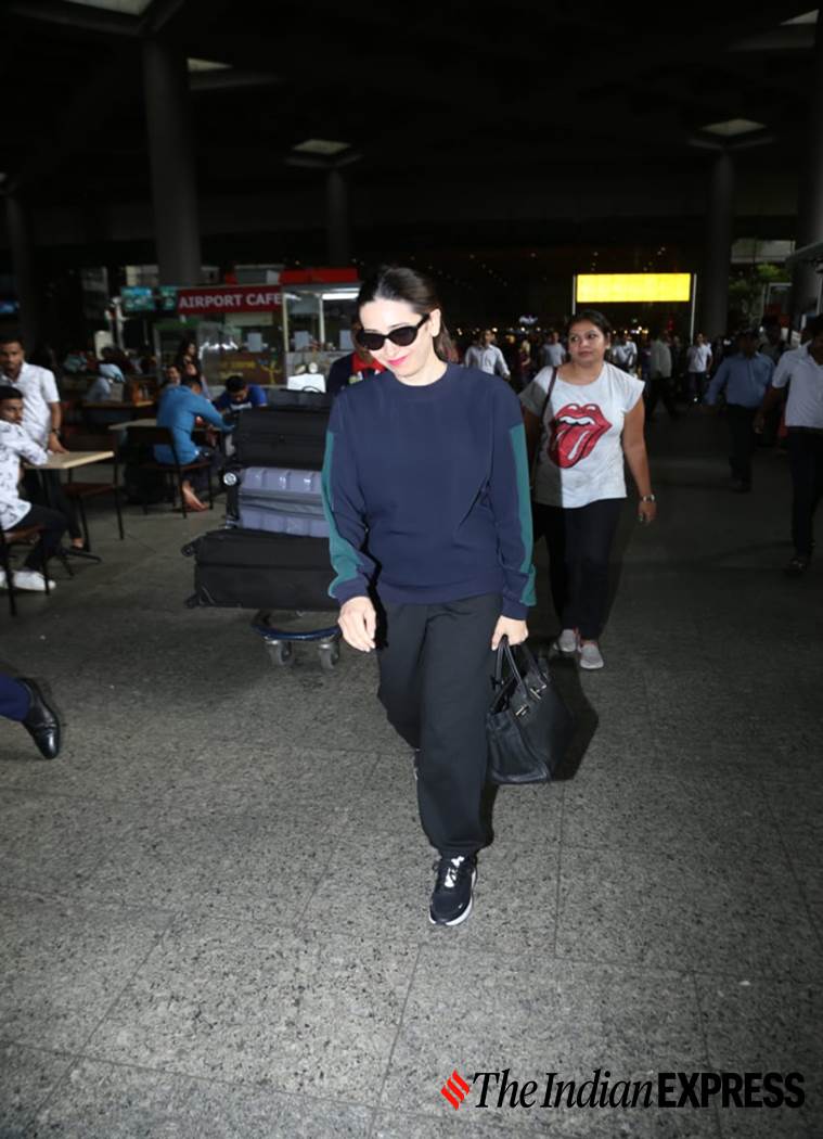 Karishma Kapoor, airport look, airport looks, Indian Express, Indian Express news