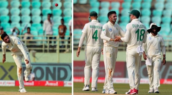 South Africa Keshav Maharaj, Keshav Maharaj bowling, Keshav Maharaj b wling against india, left arm spinner Keshav Maharaj, india vs south africa, india vs south africa test,