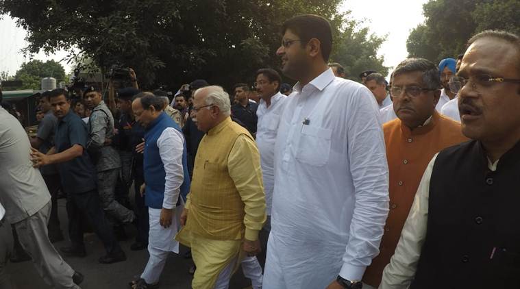 Haryana government formation: Manohal Lal Khattar, Dushyant Chautala oath today; father Ajay gets Tihar break