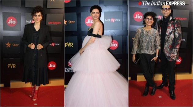 Deepika Padukone, Taapsee Pannu, Kalki Koechlin, Karan johar at MAMI 2019