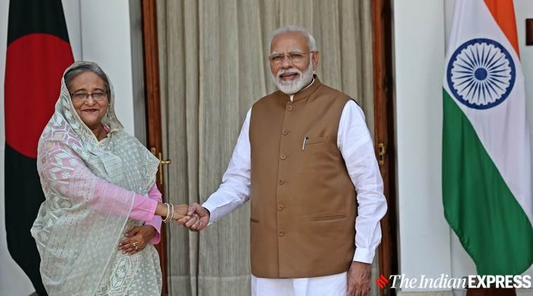 India Bangladesh relations, Shiekh Hasina, Narendra Modi, Shiekh Hasina in India, Indo-Bangladesh relations, Indian Express news