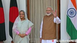 India Bangladesh deals, Sheikh Hasina India, Modi Sheikh Hasina, India Bangladesh NRC, NRC, indian express