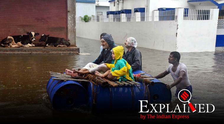 India Monsoon, Bihar floods, India Monsoon rains, Bihar floods news, Patna floods, Moonson in India end date, Express Explained