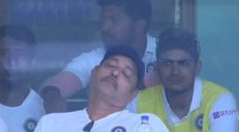 Ravi Shastri, Ravi Shastri sleeping, Ravi Shastri sleeping memes, Ravi Shastri sleeping during match, Ravi Shastri sleeping through India South Africa test series, Trending, Indian express