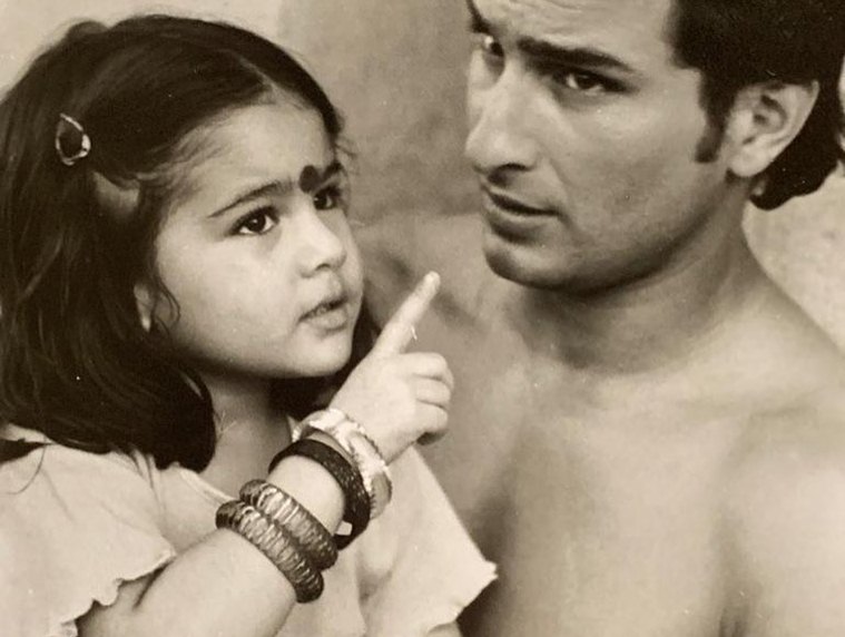 sara ali khan saif ali khan throwback