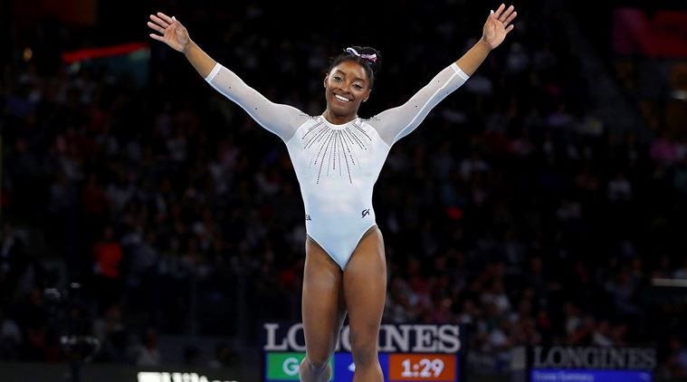 Simone Biles wins record 5th all around title at Gymnastics Worlds