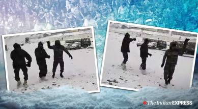 army, indian army, navratri, indian army dance, indian army gujarati dance viral video, trending, indian express, indian express news