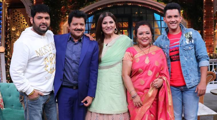 Image result for udit narayan with family in kapil sharma show