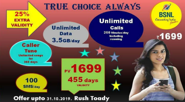 Bsnl 1699 Plan Just Three Days Left For You To Buy This 455 Day Pre Paid Plan Technology News The Indian Express