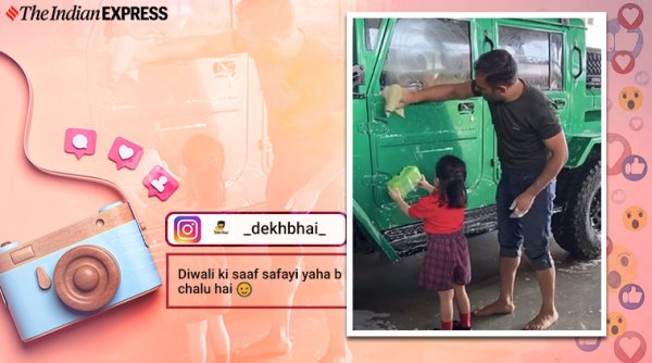 MS dhoni, Ms Dhoni ziva viral video, ms dhoni ziva wash car, viral video, trending, indian express, indian express news