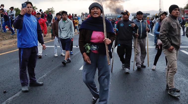 ecuador emergency, ecuador protests, ecuador economy, world news, indian express