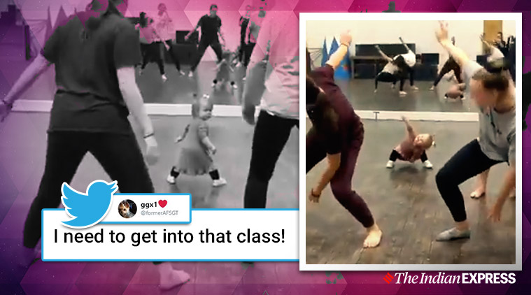 Toddler as gym instructor, Toddler as fitness instructor, Toddler videos, viral videos, Trending, Indian Express news