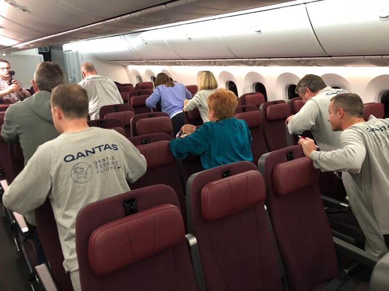 worlds newest longest flight on board worlds newest longest flight, Qantas airways, Boeing, 20 hour flight, indian express