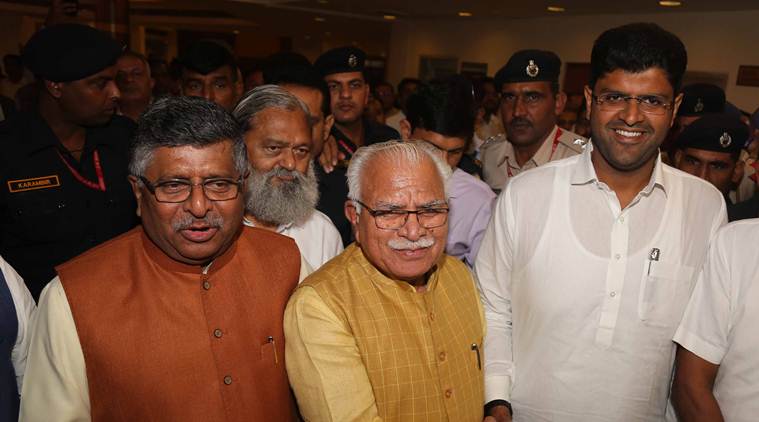 Haryana government formation: Manohal Lal Khattar, Dushyant Chautala oath today; father Ajay gets Tihar break