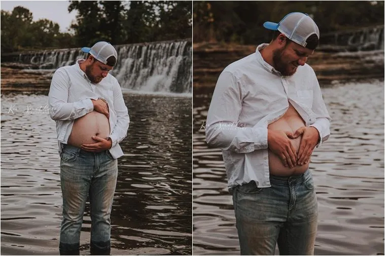 Husband of the year': Man steps in to take maternity photos to cheer up pregnant  wife on bed rest