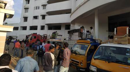 According to local government officials, over 100 families had vacated their homes by Thursday afternoon with still a large number of them in the process of shifting their homes. (Express photo by Vishnu Varma)