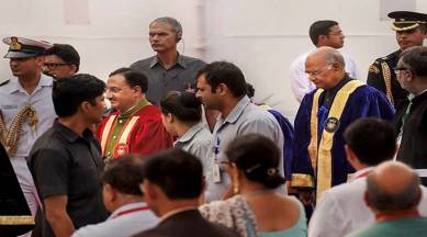 HRD Ministry, New Education Policy, NEP, JMI, Jamia Milia Islamia, JMI convocation, Jamia convication, Prime Minister Narendra Modi, President of India Ram Nath Kovind, Union HRD Minister Ramesh Pokhriyal 'Nishank', RTI, education news, delhi news, indianexpress news,