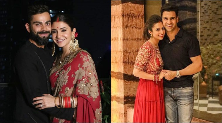 anushka virat divyanka vivek karwa chauth