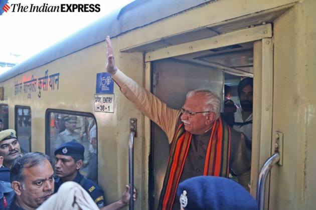 haryana assembly elections, maharashtra assembly elections, manohar lal khattar, devendra fadnavis, haryana bjp, shiv sena, election news, indian express