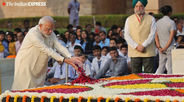PM Modi pays homage to Mahatma Gandhi on his 150th birth anniversary ...